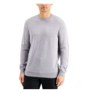 CLUBROOM Mens Gray Crew Neck Wool Blend Pullover Sweater XL